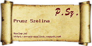 Prusz Szelina névjegykártya